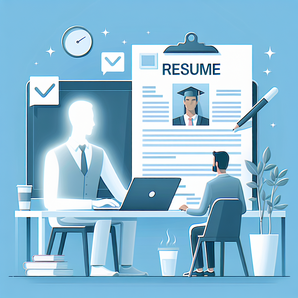 Create a modern and high-quality professional blog image that is related to the topic of resume writing. The image should distinctly portray the main idea in a clean and minimalistic style, without the use of text, watermarks, faces of people, or logos. Apply bright and clear lighting on the subject, accompanied by smooth gradients and gentle soft shadows. Ensure the image is grounded in a realistic setup to elevate its aesthetic appeal and make it suitable for being showcased in an English blog post.