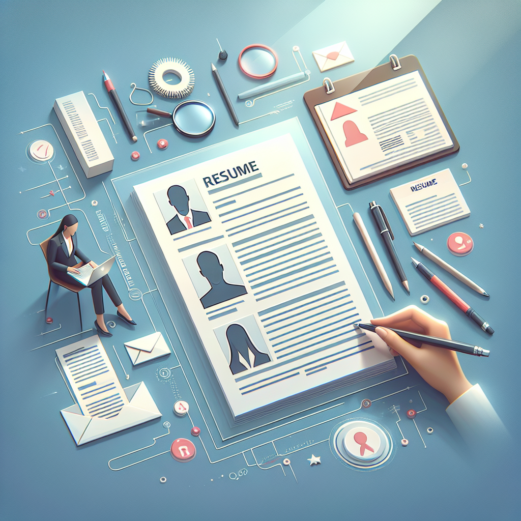 Create an image that is a visual representation of the concept of 'Resume Writing'. The style should be modern, clean, and minimalistic, illustrating the process of crafting a professional resume. Utilize bright, clear lighting effects, smooth gradients, and soft shadows to enhance the image. The image should be devoid of any human faces, text, watermarks, or logos, giving it a universal appeal. The level of realism should be high and the final image should be suitable for inclusion in an English blog post and visually appealing to its audience.