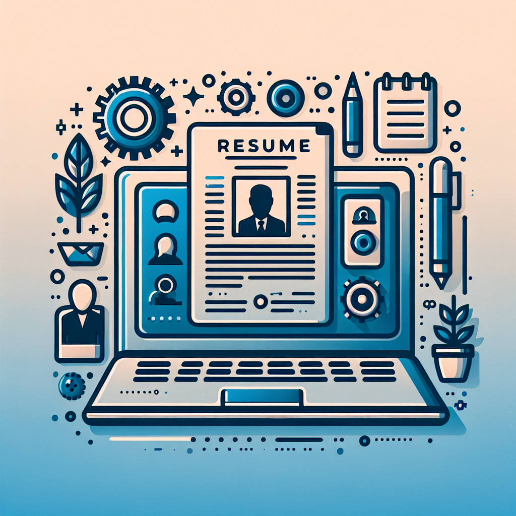 Generate a clean, modern, and minimalistic image representing the concept of Resume Writing. The image should be high-quality and professional for use in an English blog post. Incorporate aspects like bright, clear lighting, smooth gradients, and soft shadows to bring out realism and aesthetic appeal. Avoid including text, watermarks, human faces, or any logos.