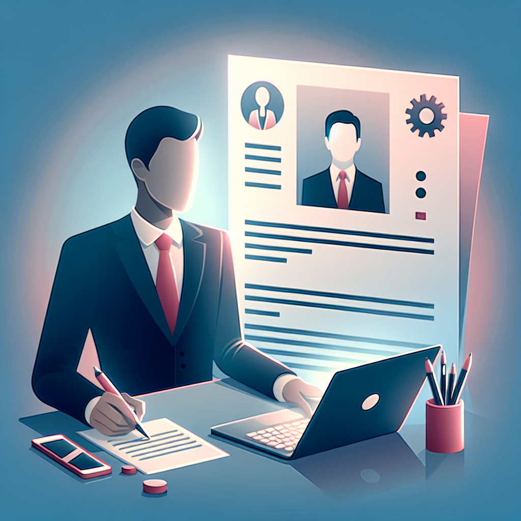 Generate an image featuring the concept of resume writing. The image should be designed in a modern, clean, and minimalistic style. Bright, clear lighting should be utilized to establish a professional and appealing tone. Smooth gradients and soft shadows should also be incorporated within the design elements. The image should avoid the presence of text, watermarks, human faces, or logos. The depiction should strive to emulate realism, providing a visually intriguing sight suitable for an English blog post.