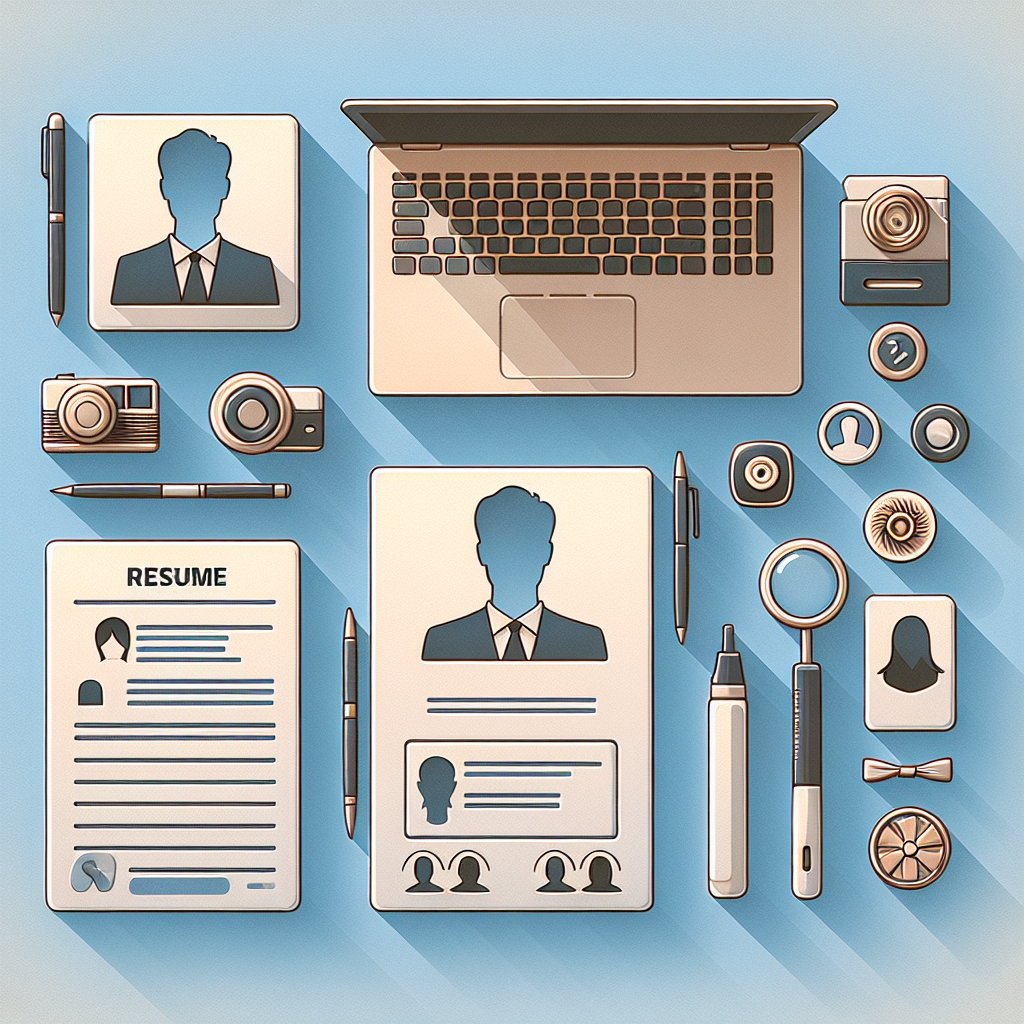 Visual representation of the concept of resume writing in a modern, clean, and minimalistic style. The image should deploy bright, clear lighting, smooth gradients and soft shadows to create a visually appealing picture. The image should be void of any text, watermarks, logos or human faces. It needs to be a realistic depiction that would suit an English blog post.