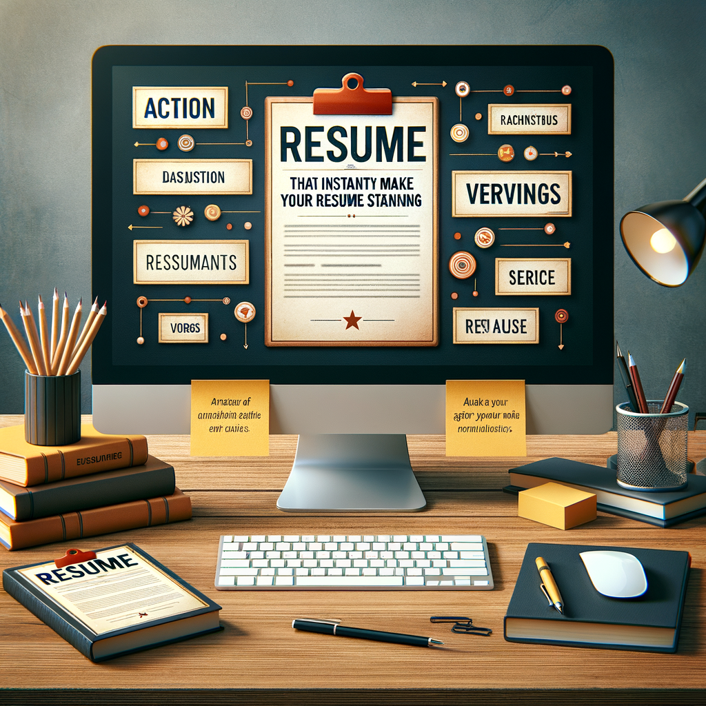 Illustration of Action Verbs That Instantly Make Your Resume Stunning